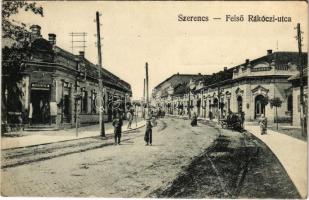 Szerencs, Felső Rákóczi utca, Moskovitz M. üzlete, gyógyszertár. Szegedi István kiadása (EK)
