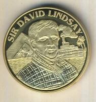 Németország 1992. "Karl May - Sir David Lindsay" aranyozott Cu-Ni emlékérem tanúsítvánnyal...