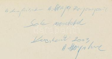 A. Varga Imre (1953-): Női akt (cím nélkül). Print, papír, jelzett, hátoldalán A. Varga Imre autográ...