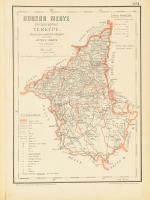 1880 Hátsek Ignác (1827-1902): Borsod megye közigazgatási térképe, rajta: Miskolc, Diósgyőr, Edelény, Sajószentpéter, Mezőkövesd, Mezőkövesd, Bábolna és más települések, 1:500.000, Bp., Rautmann Frigyes,(Posner Károly Lajos-ny.), 30x22 cm