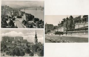 Budapest I. - 3 db modern Képzőművészeti Alap képeslap: Ybl Miklós tér, Tabán