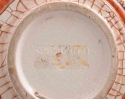 Iparművészeti Vállalatos Gorka Géza tál, festett mázas kerámia, jelzett, hibátlan, d: 29 cm