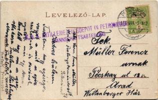 1916 Újvidék, Novi Sad; Izraelita templom, zsinagóga / Isr. Tempel / synagogue + "K.u.K. Artill...