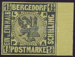 1861 Mi 3 ívszéli bélyeg Borek garanciával