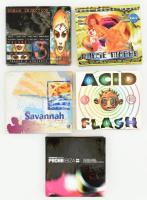 Vegyes 5 darabos CD tétel: Dream Injection Volume 3 + Pure House Music Vol. 4 + Savannah Ibiza Beach Club Vol. 2 + Acid Flash Vol. 7 + Renaissance presents Pacha IBIZA.