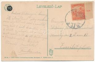 Pécs, Majláth tér, Kossuth szobor, zsinagóga, piac. Vasúti levelezőlapárusítás 28. sz. 1915. (EK)