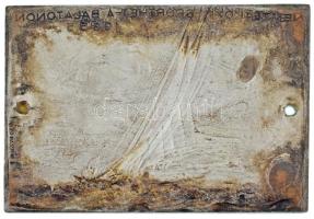 Gácsik Lajos (1905-1981) 1935. "Nemzetközi Sporthét a Balatonon" ezüstözött bronz plakett ...