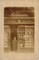 Budapest (?), Kálmán órás és ékszerész saját műhelye és üzlete. photo (fl)