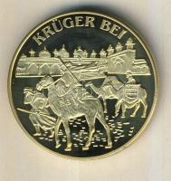 Németország 1992. "Karl May - Krüger bei" aranyozott Cu-Ni emlékérem tanúsítvánnyal T:PP