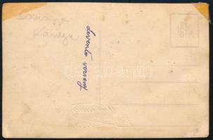 cca 1930-1940 Levente verseny, csoportkép darutollas sapkákkal, kitüntetésekkel; fotólap Wokaun fény...