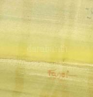 Fassel L'ousa Ferenc (1915-2009): Fények (cím nélkül). Akvarell, papír, jelzett, üvegezett fake...