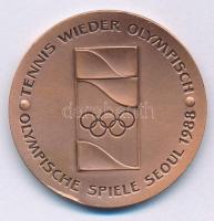 NSZK 1988. "Olimpiai játékok - Steffi Graf / Olimpiai játékok - Szöul" bronz emlékérem (35...