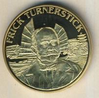 Németország 1992. "Karl May - Frick Turnerstick" aranyozott Cu-Ni emlékérem tanúsítvánnyal...