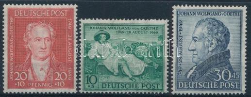 1949 Goethe sor Mi 108-110 (Mi EUR 55.-)