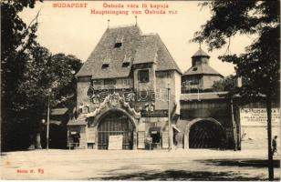 Budapest XIV. Ősbuda vára a Városligetben, fő kapu