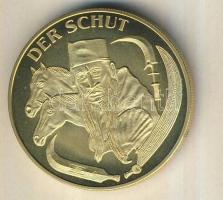 Németország 1992. "Karl May - Sut" aranyozott Cu-Ni emlékérem tanúsítvánnyal T:PP