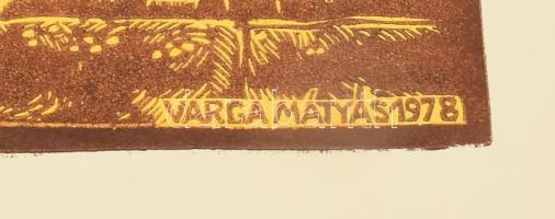 Varga Mátyás (1910-2002): Budapesti panoráma, 1978. Fametszet, papír, jelzett a metszeten, 40×65 cm