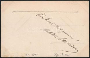 1919 Budapest I., Várkert Bazár, fotólap, hátoldalon feliratozva, sarkán törésnyom, 14×9 cm