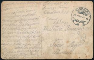 cca 1918 Katonai (utász) csoportkép, többük kezében utászkard látható, fotólap, megírva, bélyegzésse...