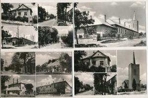 Budapest XXII. Budatétény - 6 db Képzőművészeti Alap modern képeslap: Kertészeti Kutató Intézet, Baross Gábor telepi általános iskola