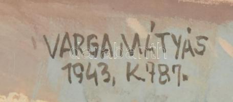 Varga Mátyás (1910-2002): Kolozsvári kulacs, 1943.Tempera, papír, jelzett, lap szélén paszpartuzás n...