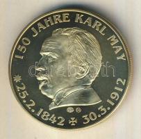 Németország 1992. "Karl May - Klekih Petra" aranyozott Cu-Ni emlékérem T:PP