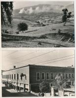 Salgótarján - 2 db Képzőművészeti Alap modern képeslap: Állami áruház, Zagyvaróna a vízválasztóval