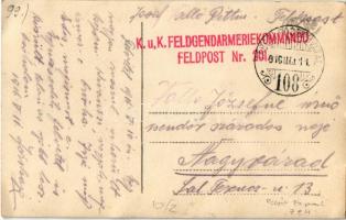 1916 Valló József csendőrszázados fotója és levele feleségének, amiben azt kérdezi megismeri-e őt / ...