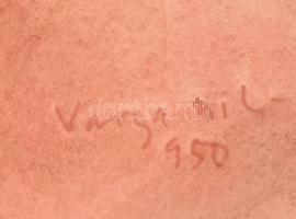 Varga Nándor Lajos (1895-1978): Női portré, 1950. Akvarell, papír, jelezve jobbra lent, 42×28 cm