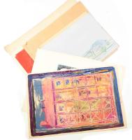 Varga Mátyás (1910-2002) és más művészek: Egyedi rajzok, akvarellek és sokszorosított grafikák, össz. 15 db. Klf. technikák, papír, részben jelzett, klf, méretekben. Érdekes, átnézésre érdemes anyag!