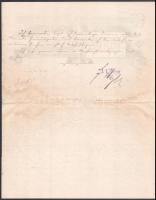 1891 J.L. Bayer nyomdájának fejléces papírján írt levél a csehországi Kolinból