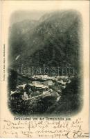 1900 Herkulesfürdő, Baile Herculane; a Coronini magaslatról látva / Herkulesbad von der Coroninihöhe aus. Verlag Emil Jäger / general view