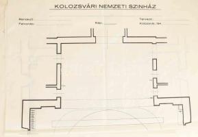 cca 1940- 1950 Varga Mátyás (1910-2002) grafikus díszlettervező által készített színház tervek, közt...