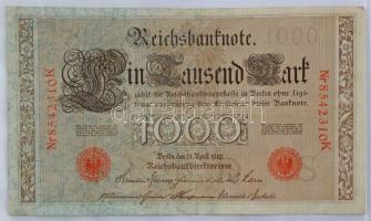 Német Birodalom 1908-1923. 44db-os német bankjegytétel mappában T:F-G German Empire 1908-1923. 44pcs German banknote lot in holder C:F-G