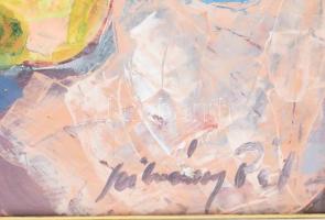 Szilvássy Pál (1920-1996): Csendélet. Olaj, farost, jelzett, hátoldalán Képcsarnok Vállalat címkéjév...