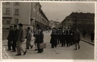 Ungvár, Uzshorod, Uzhhorod, Uzhorod; Kárpátaljai Bajtársak Bercsényi Szövetsége dísztáborozása, felvonulása / Hungarian irredenta, procession. Ignáczy photo