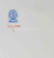 Herendi eton mintás nagytányér és mélytányér, jelzett, restaurált, d: 25 cm