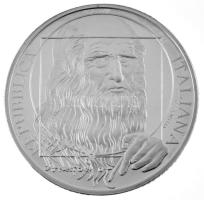 Olaszország 2006. 10E Ag &quot;Leonardo da Vinci&quot; tanúsítvánnyal, dísztokban T:PP  Italy 2006. 10 Euro Ag &quot;Leonardo da Vinci&quot; with certificate, in display case C:PP  Krause KM#285