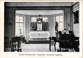 Budapest XXI. Csepel-Királyerdő, Lazarista missziós kápolna, belső, Lazarista Missziósház főnökségének kiadása