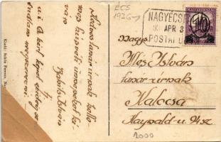 ~1936 Écs, Nagyécs (Nagyécsfalu); római katolikus templom, világháborúban elesett hősök szobra. Kiad...