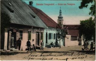 1910 Teregova, Terregova; M. kir. posta és távirda hivatal, Bonna Sándor üzlete és saját kiadása / post and telegraph office, publisher's shop (EK)