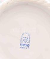Herend porcelán kosár kínáló. Jelzett, kis kopással, d: 18 cm