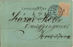 1900 Szamosújvár, Gherla; Fő tér este. Todorán Endre kiadása / main square at night + "NAGY-KÁR...