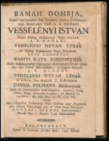 Zoványi György: Ramah dombja, Holott helyheztetett ékes Termetü, kedves Emlékezetü, nagy Reménységü ...