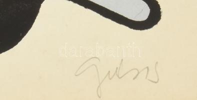 Gubis Mihály (1948-2006): Kompozíció (cím nélkül). Szitanyomat, papír, jelzett. Számozott: 100/26. 3...