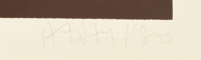 H. Tóth Tamás (1958-): Geometrikus kompozíció (cím nélkül.) Szitanyomat, papír. Jelzett. Az 1980-ban...