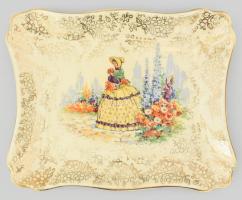 Royal Doulton historizáló mintás kínáló. Jelzett, kopással, 23x18 cm