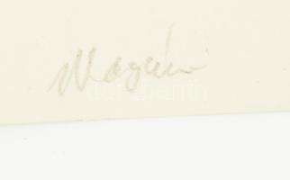 Nagy Gábor Mihály, Nagámi (1955-2024): Geometrikus kompozíció (cím nélkül.) Szitanyomat, papír. Jelz...