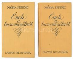 Móra Ferenc: Ének a búzamezőkről. I-II. kötet. Bp. 1927, Lantos, kissé sérült egészvászon kötés.