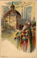 Budapest II. Rózsadomb, Gül baba sírja (türbéje), törökök. Székesfőv. Házinyomda litho (fl)